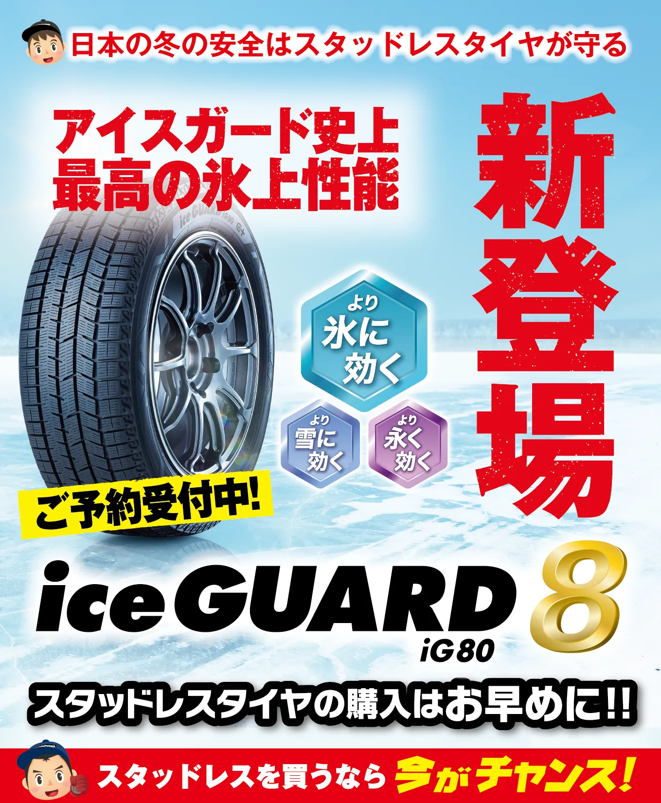 アイスガード史上最高の氷上性能 ice GUARD8 iG80 新登場